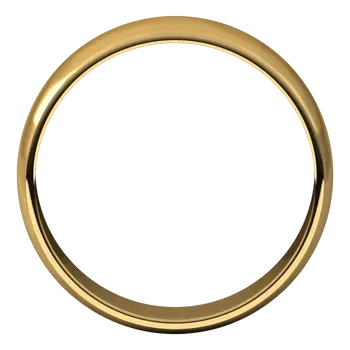 14k Gold 6mm Half Round Light Classic Wedding Band with Satin Rock or Satin Hammered Finish