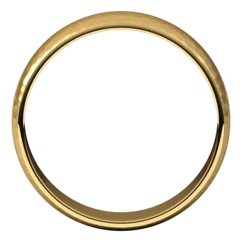 14k Gold 6mm Half Round Light Classic Wedding Band with Satin Rock or Satin Hammered Finish