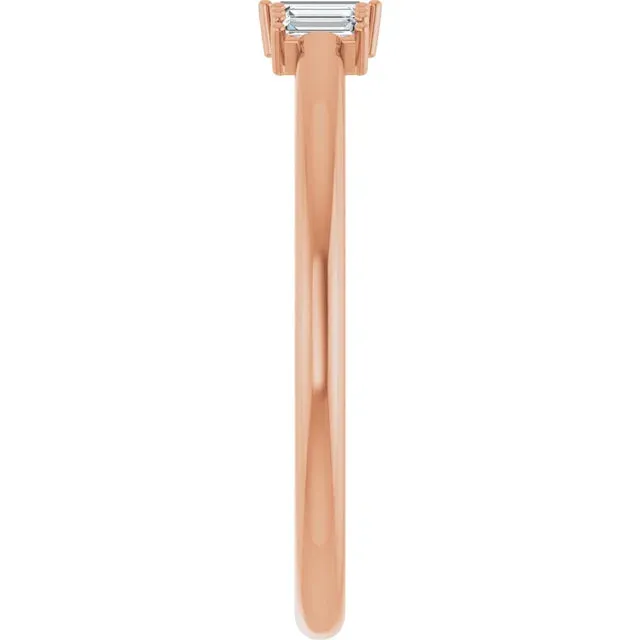 14K Yellow 1/8 CTW Diamond Deco Style Stackable Ring