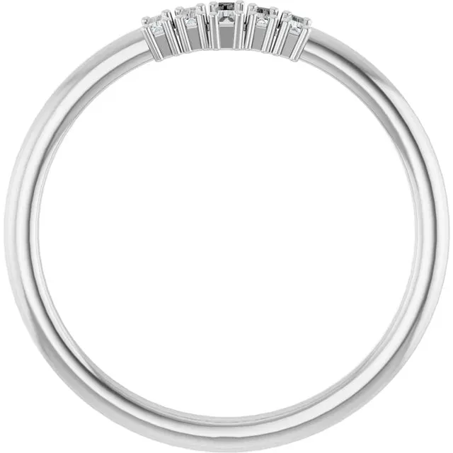 14K Yellow 1/8 CTW Diamond Deco Style Stackable Ring