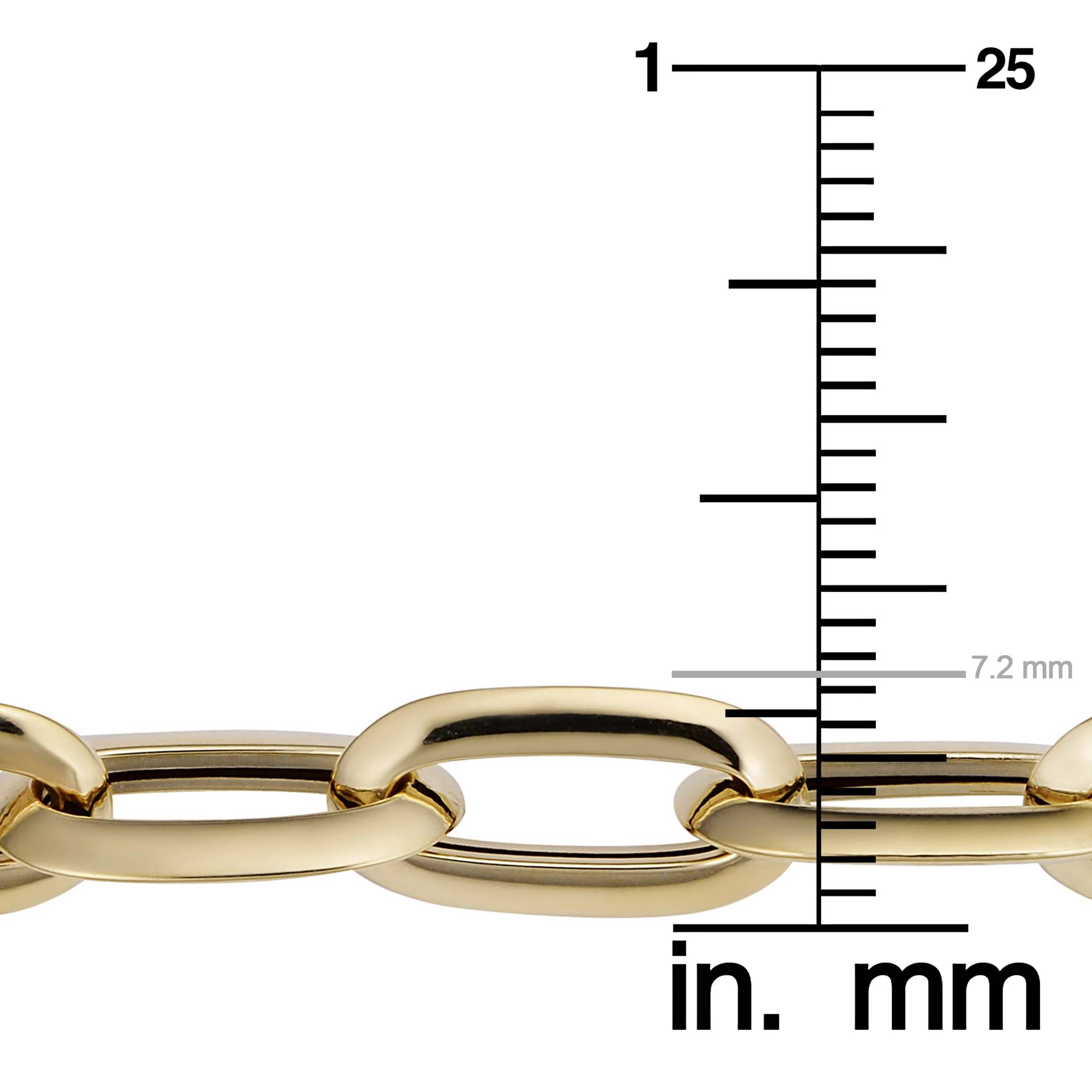 14k Yellow Gold Fancy Oval Link Bracelet (7mm, 8 inch)