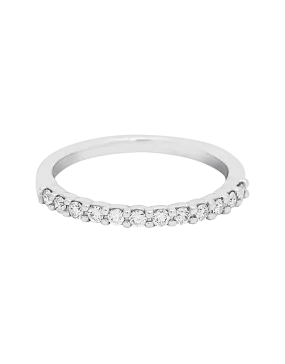 18ct White Gold Diamond Set Wedding Band - 705588