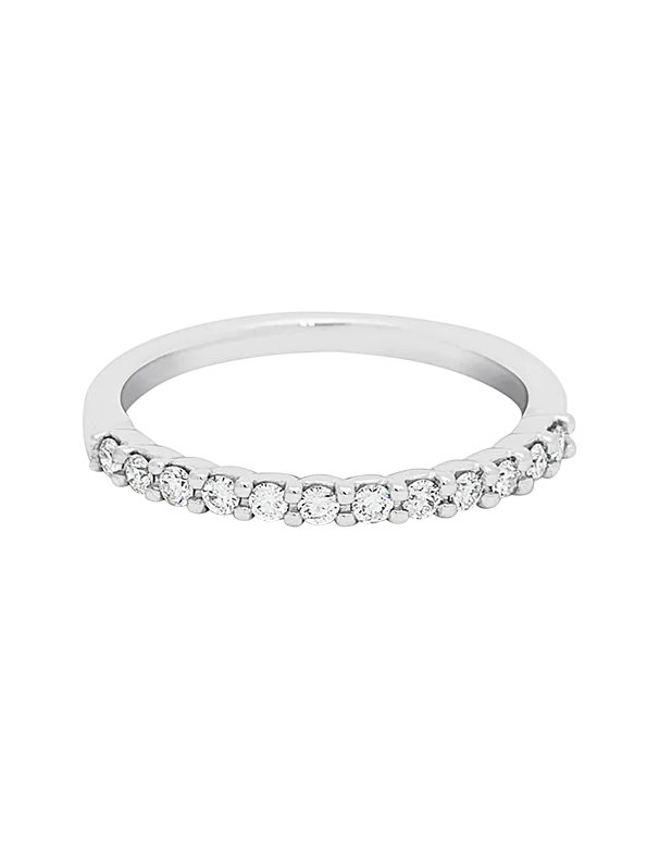 18ct White Gold Diamond Set Wedding Band - 705588