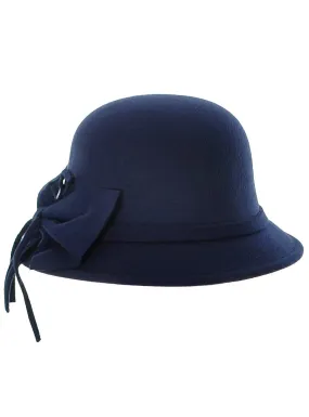 1920s Deluxe Womens Navy Blue Cloche Hat