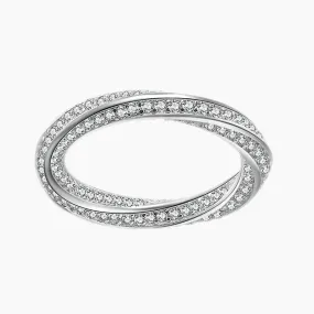 925 Sterling Silver Twisted Gems Ring