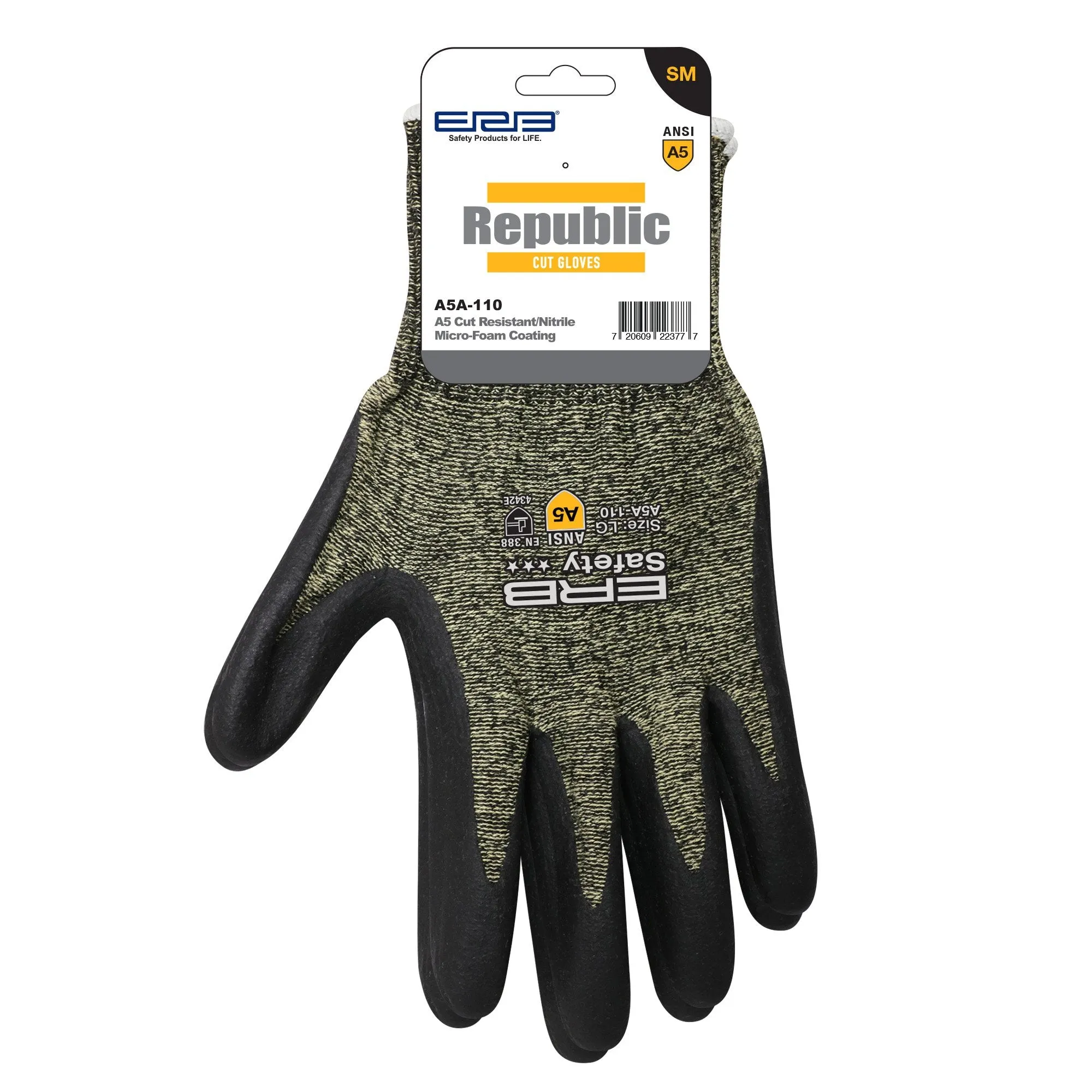 A5A-110 Aramid Cut Glove with Nitrile Micro-Foam Coating 12pair