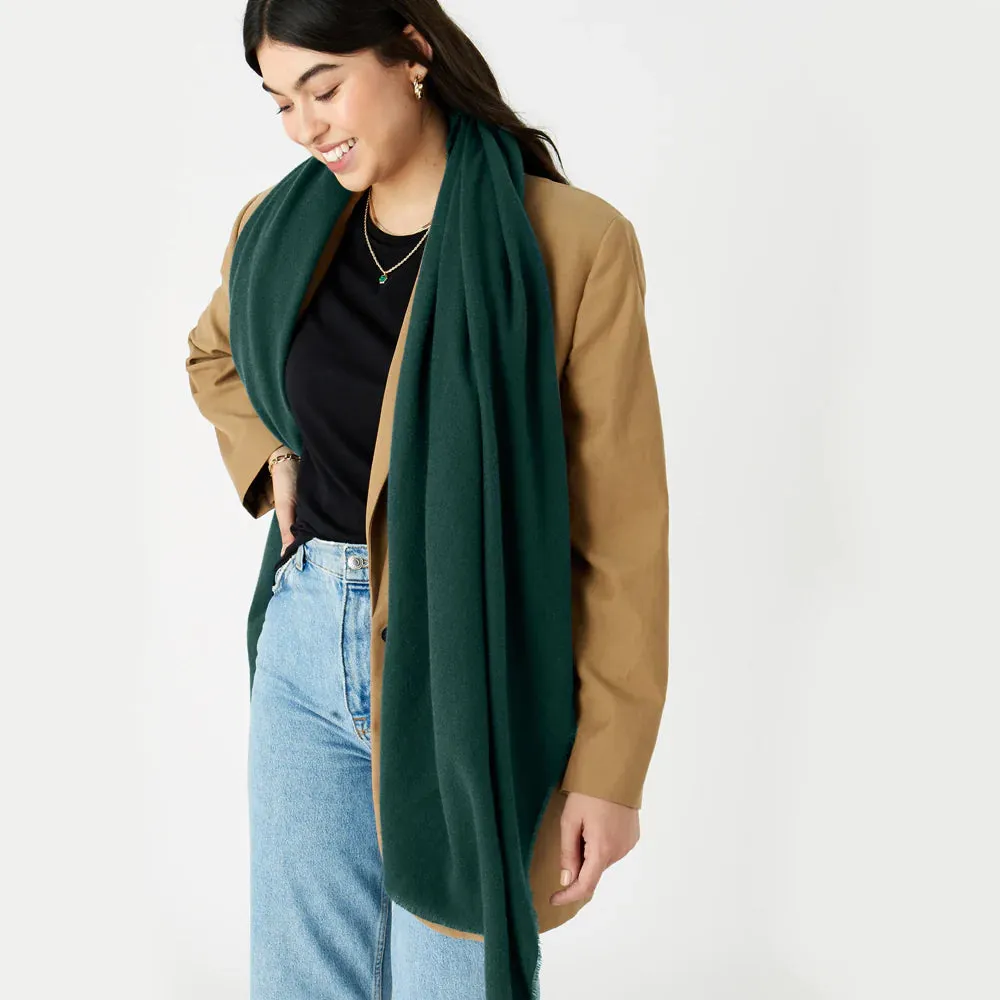 Accessorize London Women's Green Wells Supersoft Blanket