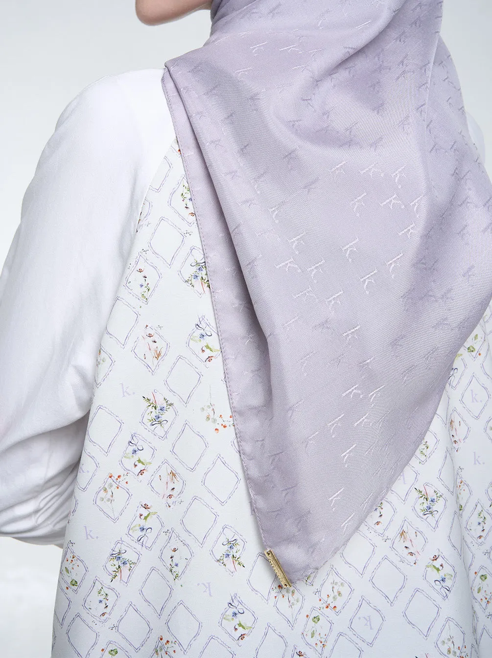 AIRY JACQUARD VOILE SCARF PLAIN NATURAL