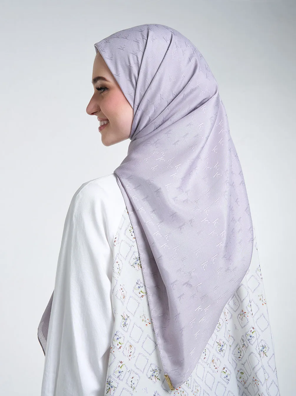AIRY JACQUARD VOILE SCARF PLAIN NATURAL