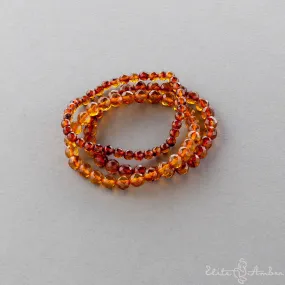 Amber bracelet "Glossy cognac"