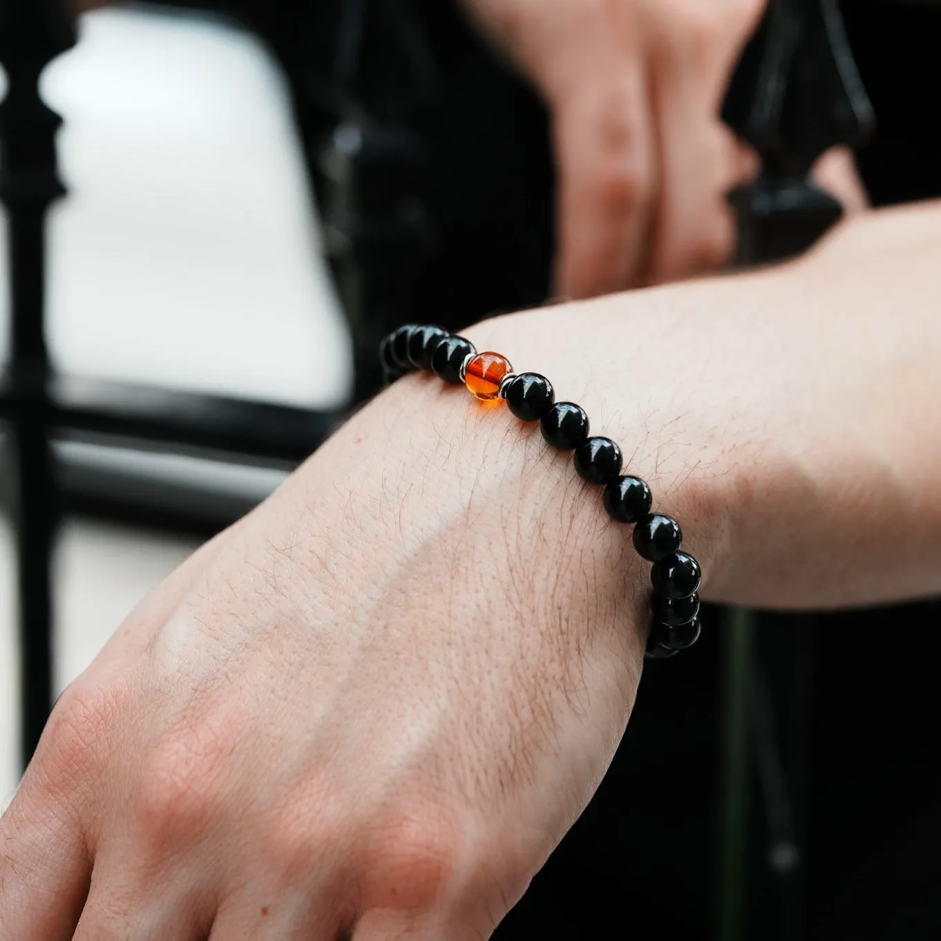 Ancient Amber Protection Signature Stretch Bracelet