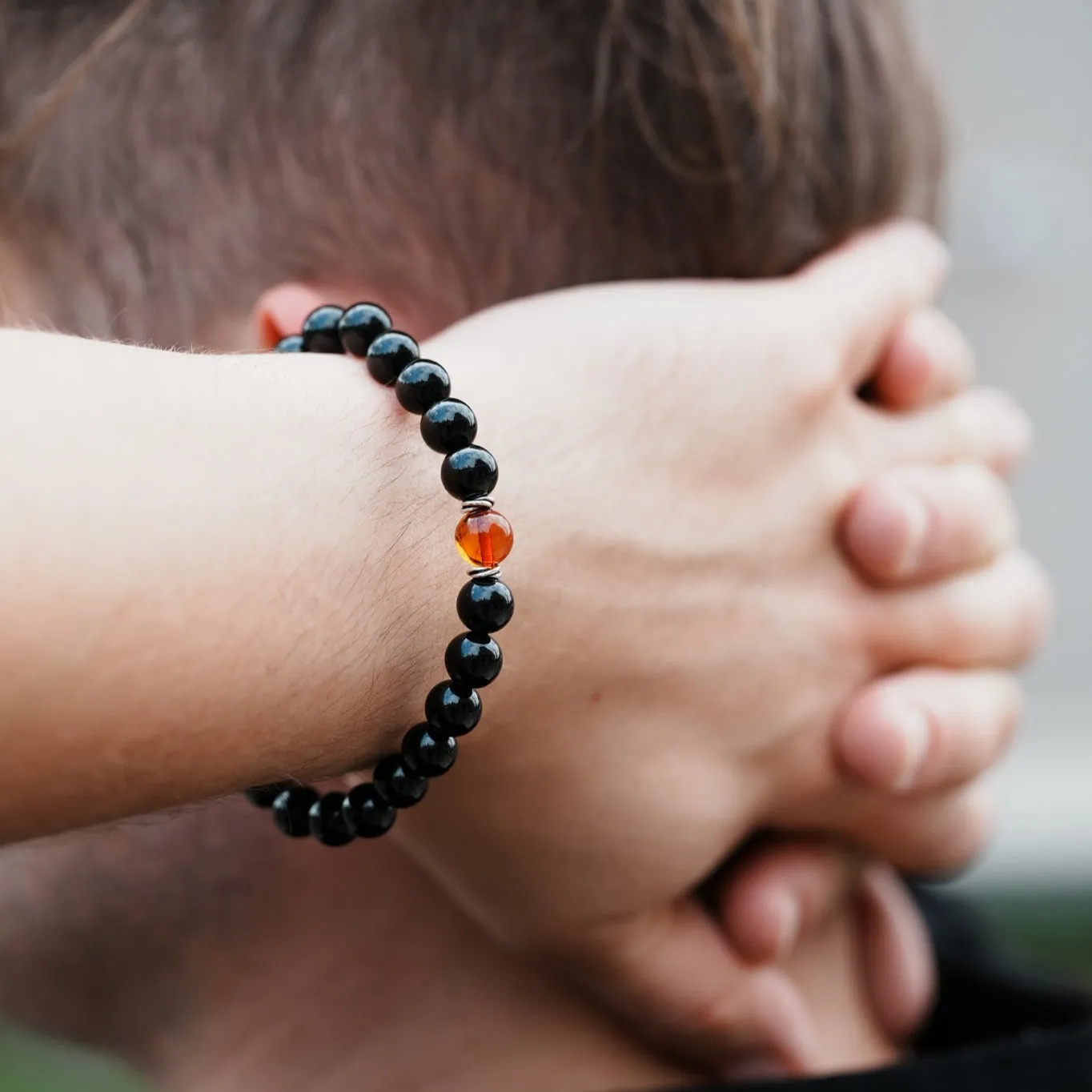 Ancient Amber Protection Signature Stretch Bracelet
