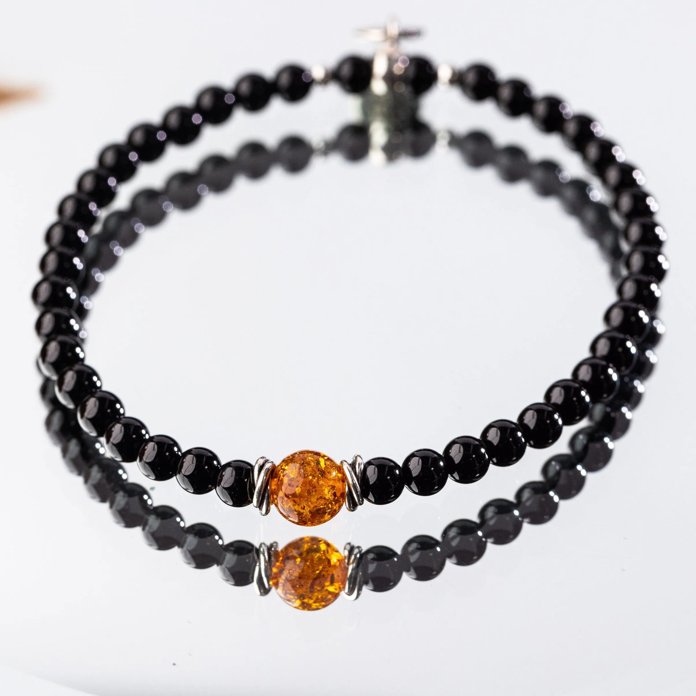 Ancient Amber Protection Signature Stretch Bracelet