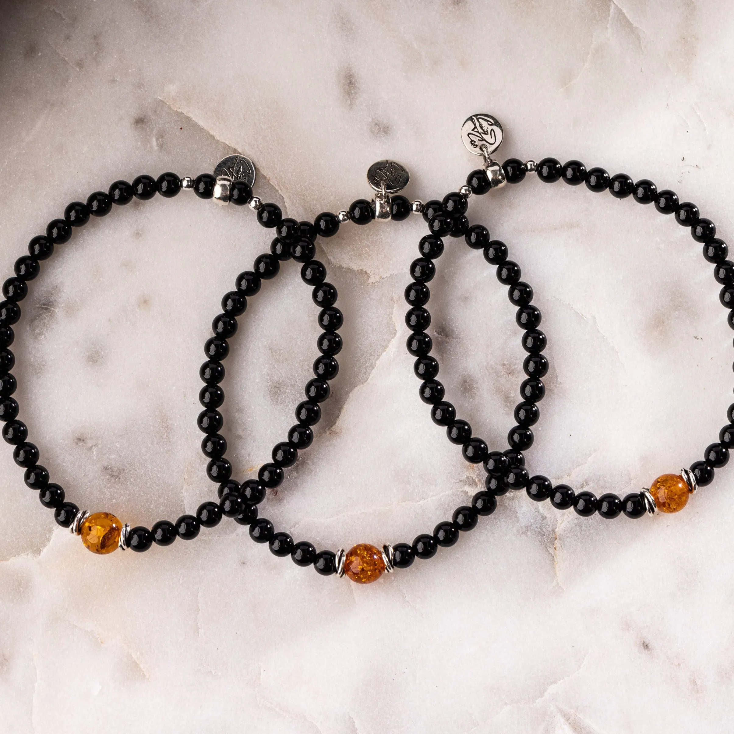 Ancient Amber Protection Signature Stretch Bracelet