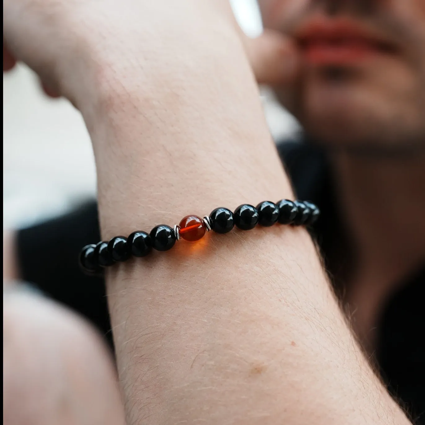 Ancient Amber Protection Signature Stretch Bracelet