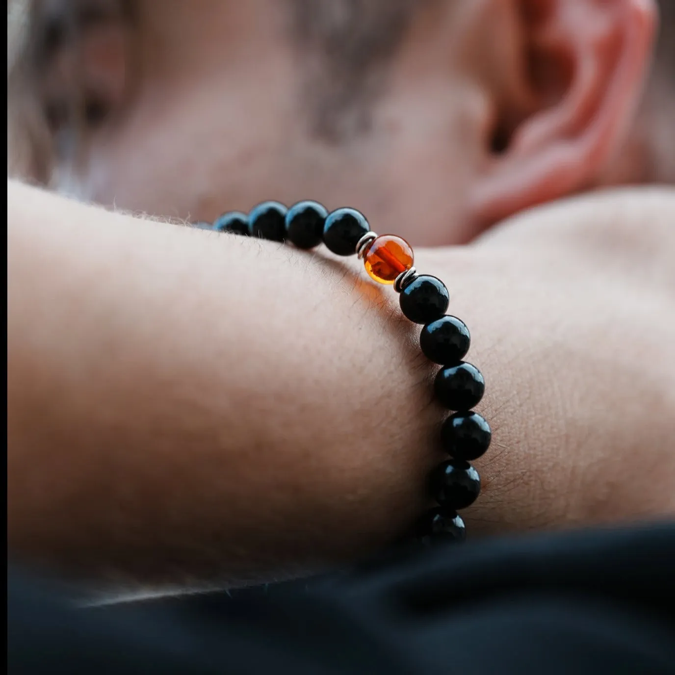 Ancient Amber Protection Signature Stretch Bracelet
