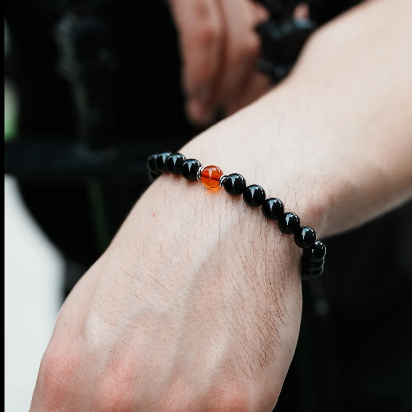 Ancient Amber Protection Signature Stretch Bracelet