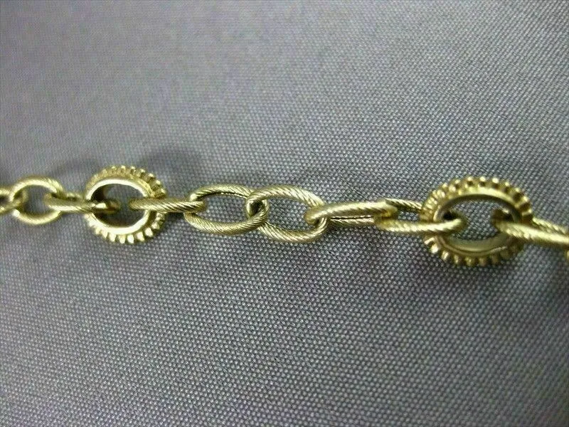 ANTIQUE LARGE 28.86CT FANCY DIAMOND & AAA SMOKY TOPAZ 14KT YELLOW GOLD NECKLACE