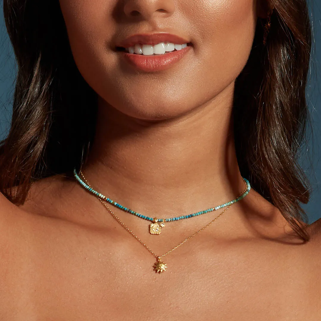 Astral Beauty Turquoise Celestial Necklace