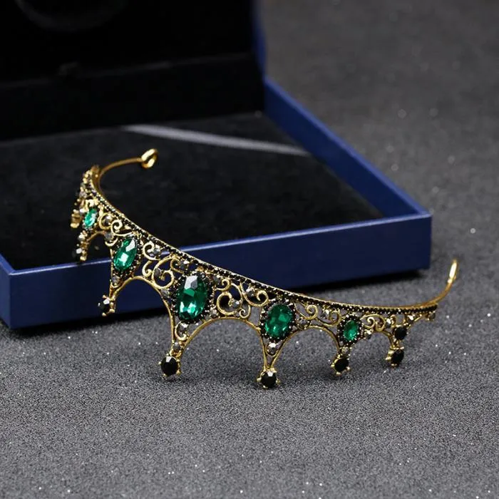 Beguiling Green Crystal Crown