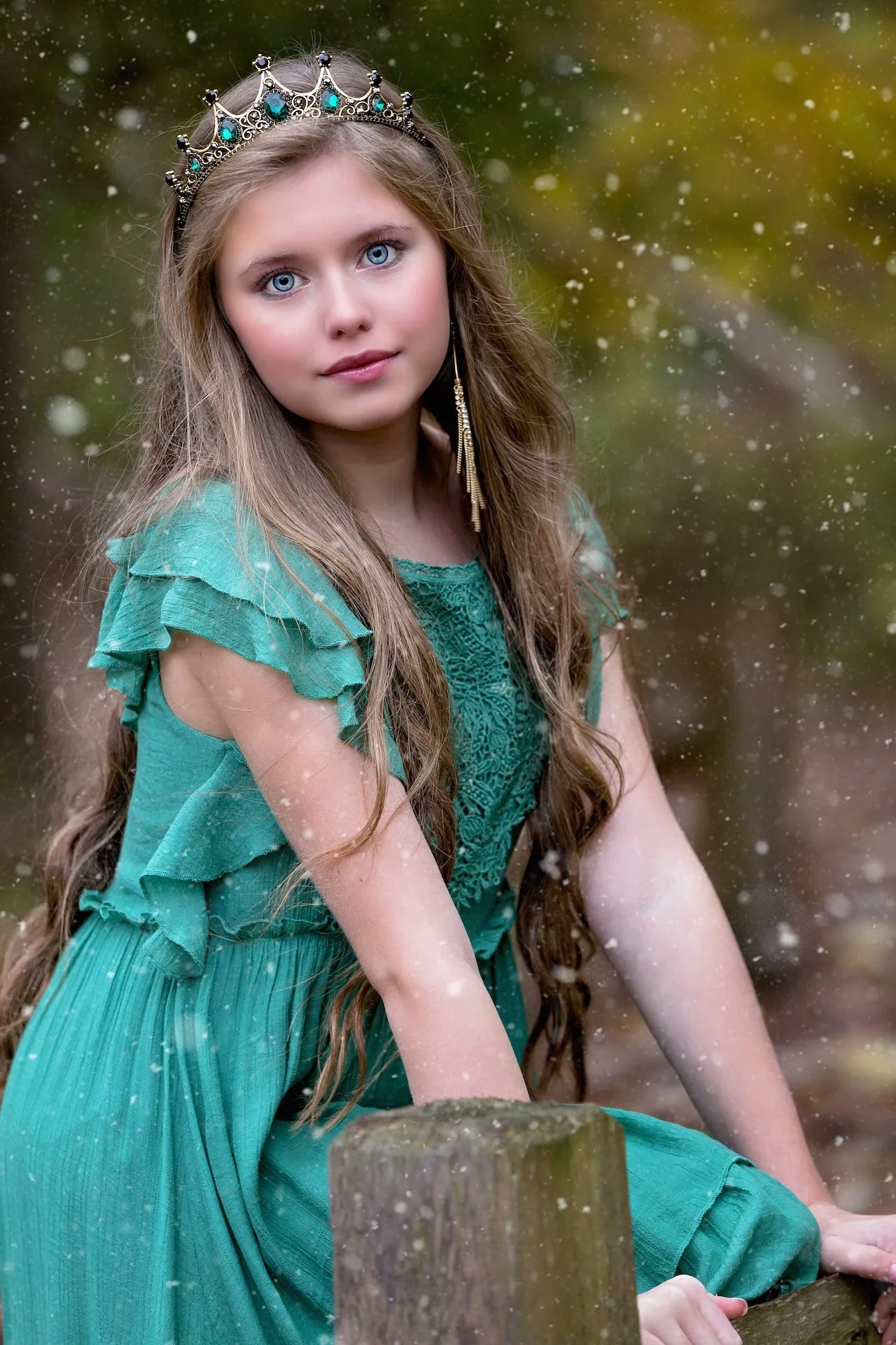 Beguiling Green Crystal Crown