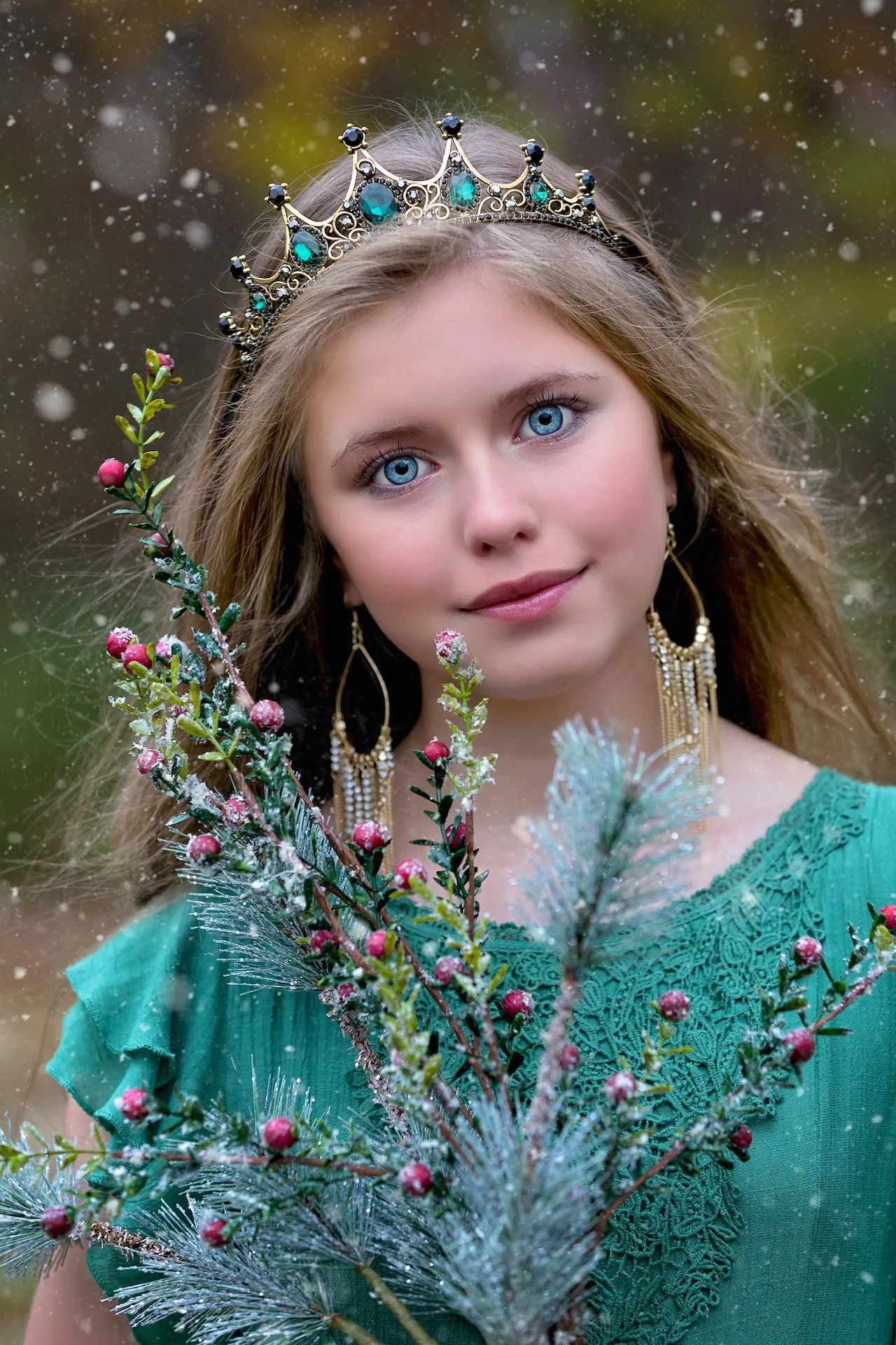 Beguiling Green Crystal Crown