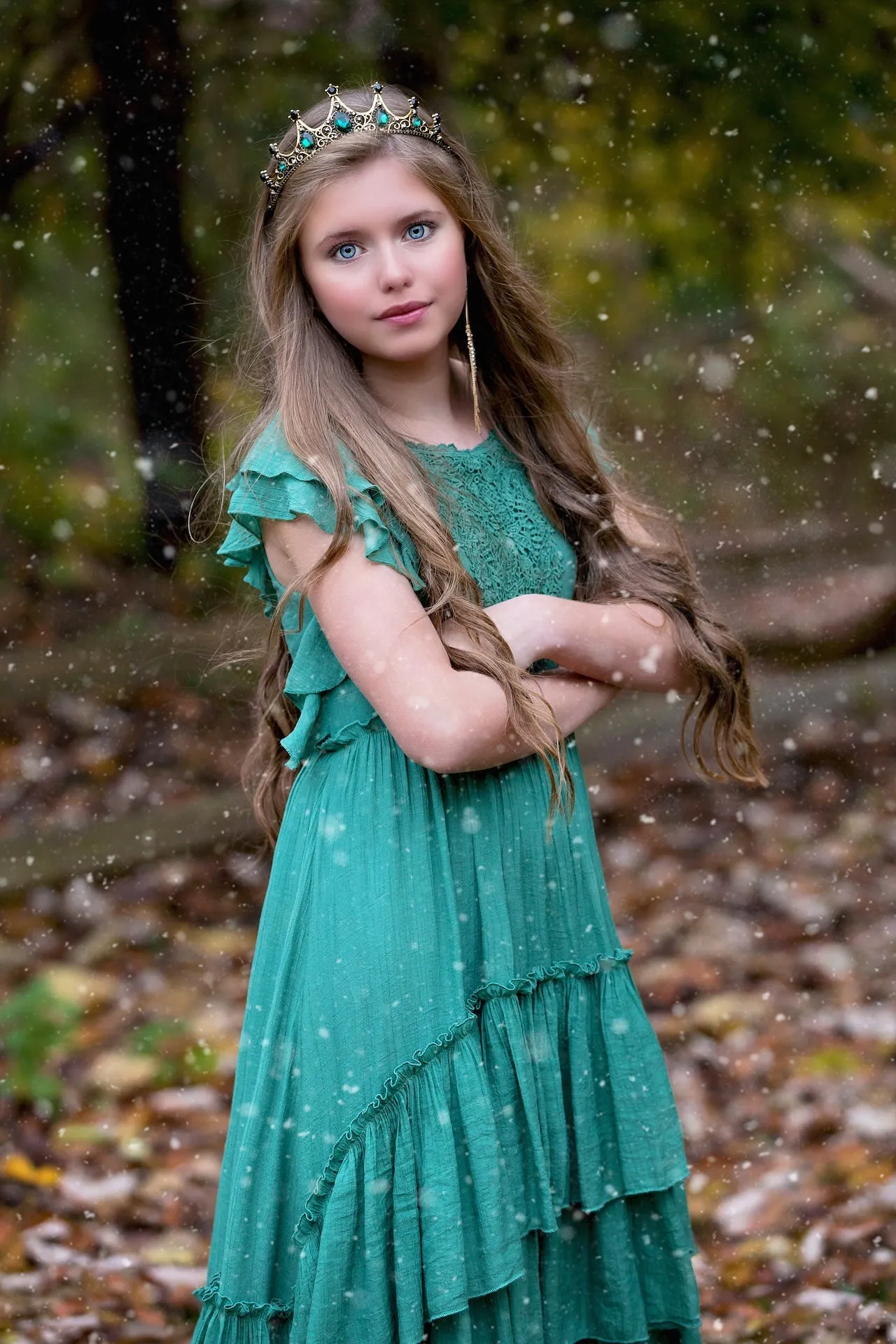 Beguiling Green Crystal Crown