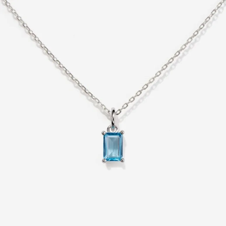 Birthstone Topaz Silver Necklace - December by Little Sky Stone