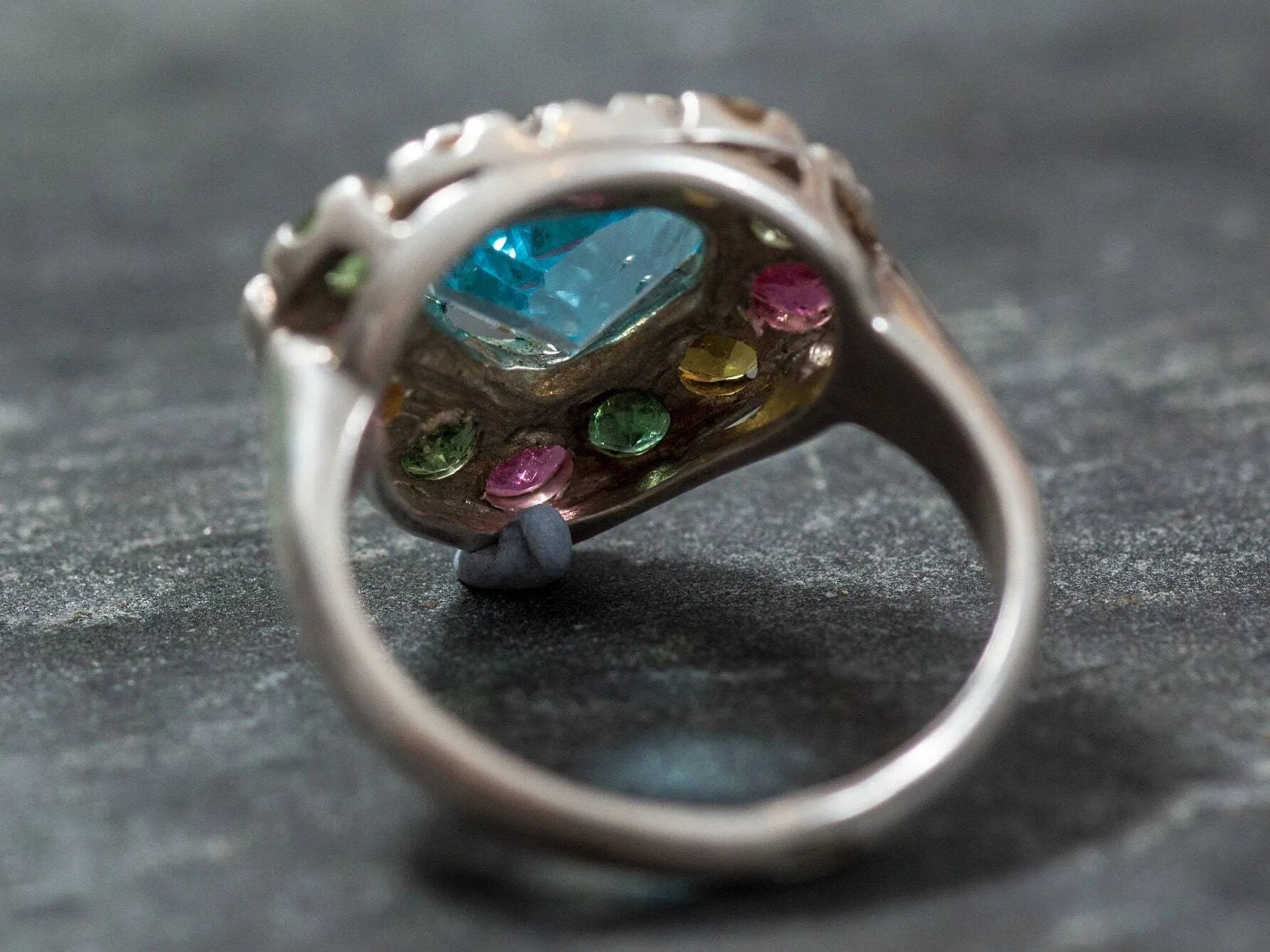 Blue Heart Ring - Blue Topaz Ring - December Birthstone Ring
