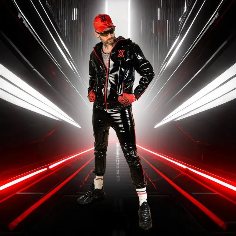BOXER Shining Sports Jacket, Black/Red