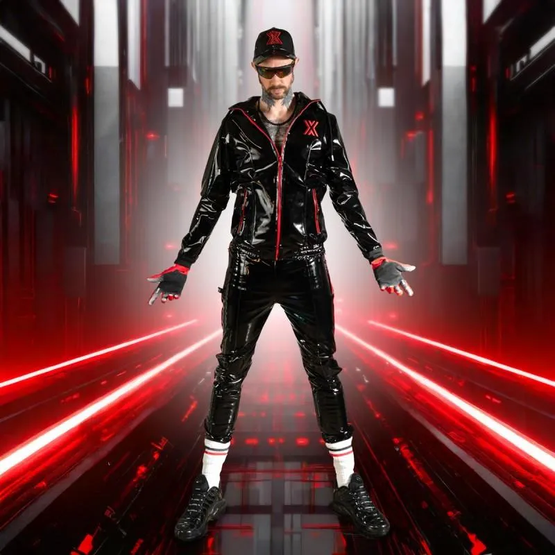 BOXER Shining Sports Jacket, Black/Red