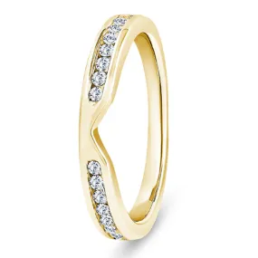 Brilliant Cut  V-Shaped Channel Set 0.25ct