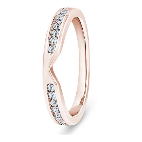 Brilliant Cut  V-Shaped Channel Set 0.25ct