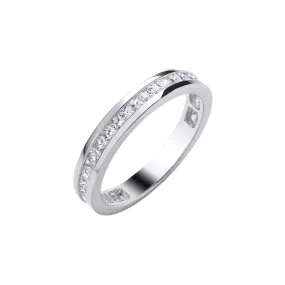 Channel Set Princess Cut 3/4 Diamond Ring
