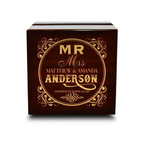 Chocolate Dark Wooden Wedding Ring Box