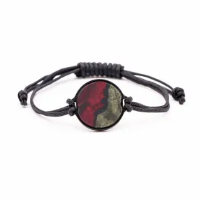 Circle Wood Resin Bracelet - Kast (Dark Red, 575307)