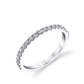 Classic Diamond Wedding Band - Jacalyn 14k Gold White