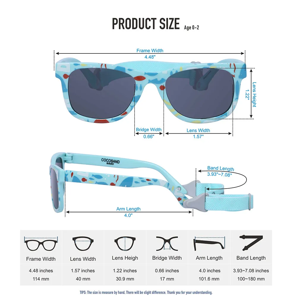 Classic Square Age 0-2 Blue with Ocean Print