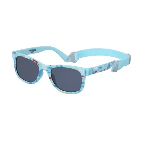 Classic Square Age 0-2 Blue with Ocean Print