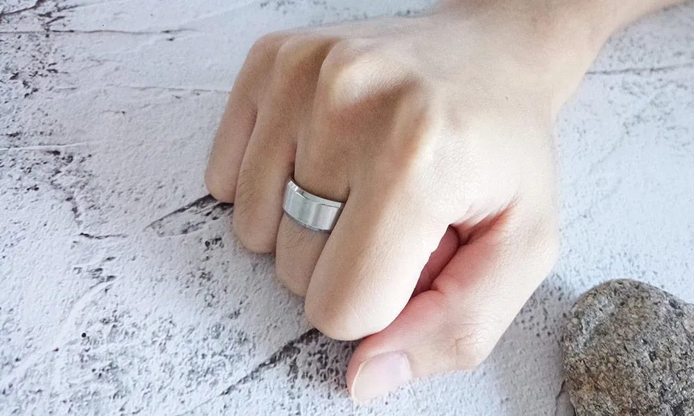 Classic Wedding Ring for Men Women Stainless Steel Jewelry 6mm And 8mm Width