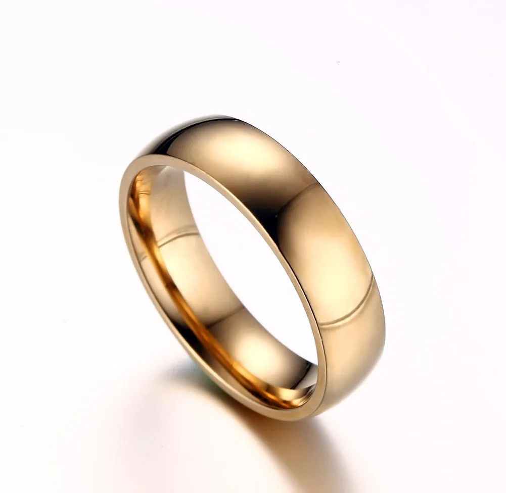 Classic Wedding Ring for Men Women Stainless Steel Jewelry 6mm And 8mm Width