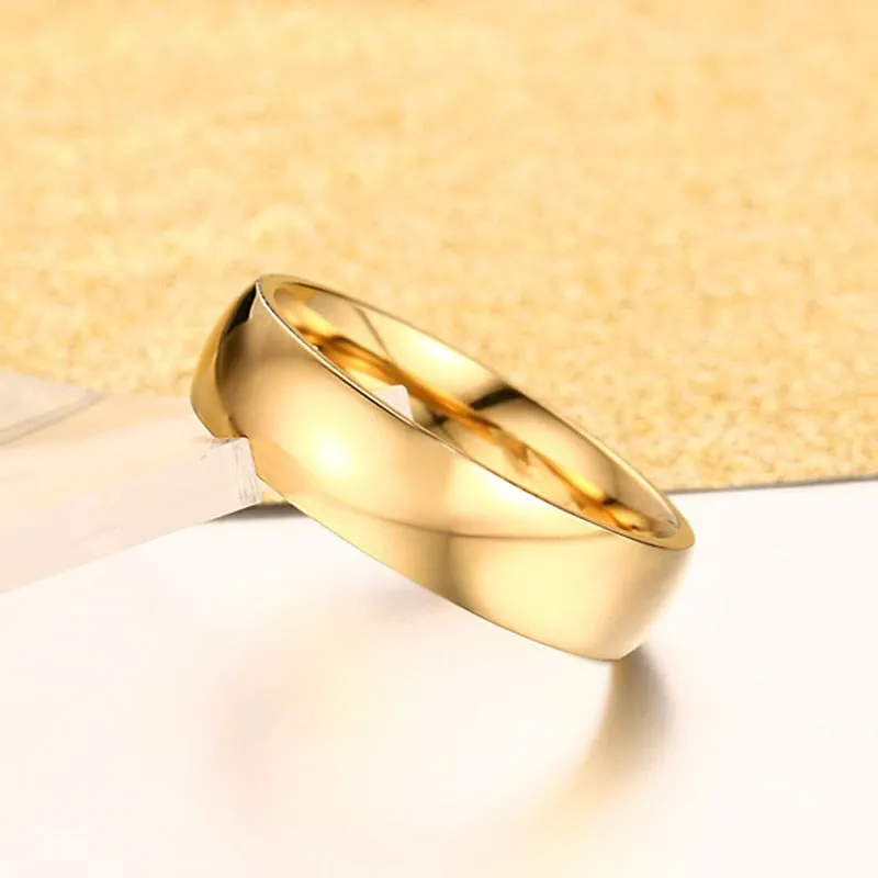 Classic Wedding Ring for Men Women Stainless Steel Jewelry 6mm And 8mm Width