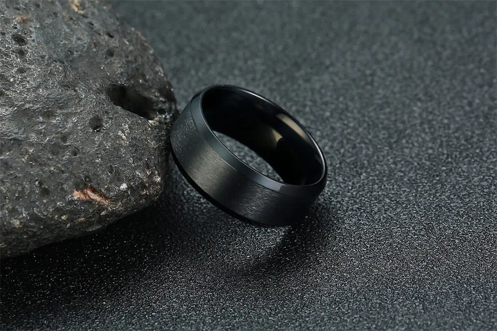 Classic Wedding Ring for Men Women Stainless Steel Jewelry 6mm And 8mm Width