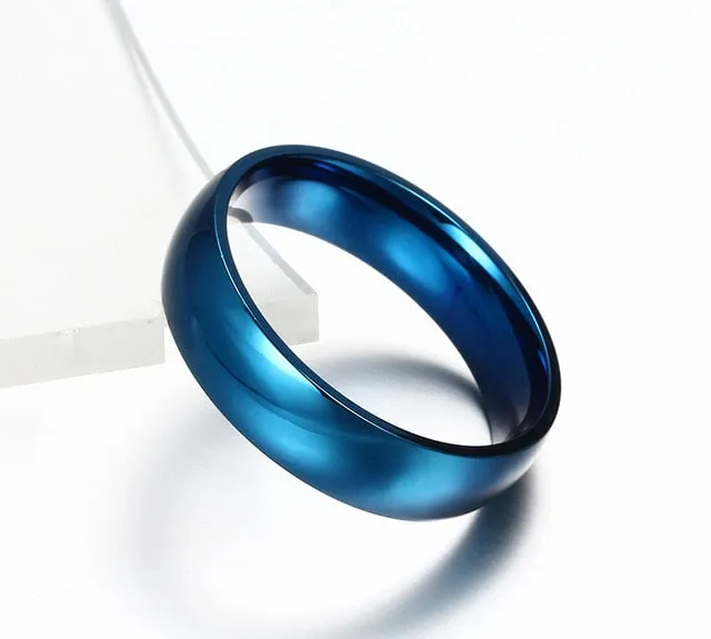Classic Wedding Ring for Men Women Stainless Steel Jewelry 6mm And 8mm Width