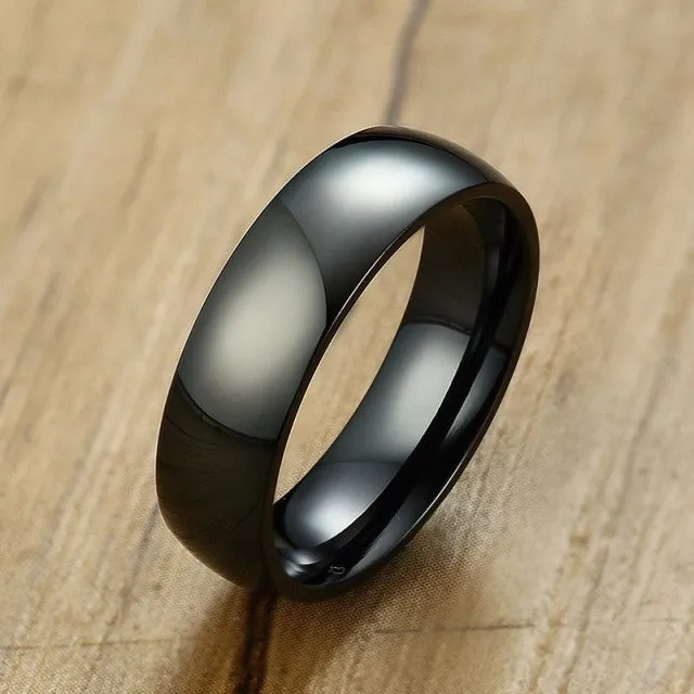 Classic Wedding Ring for Men Women Stainless Steel Jewelry 6mm And 8mm Width