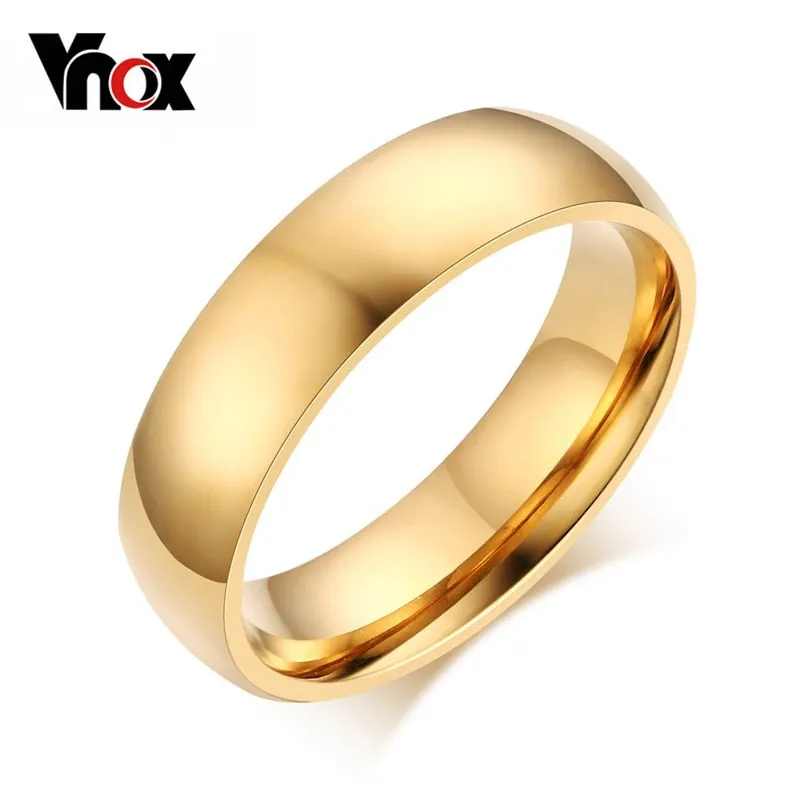 Classic Wedding Ring for Men Women Stainless Steel Jewelry 6mm And 8mm Width