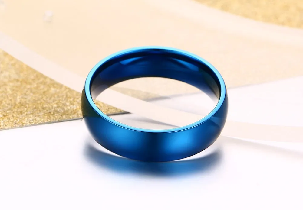 Classic Wedding Ring for Men Women Stainless Steel Jewelry 6mm And 8mm Width