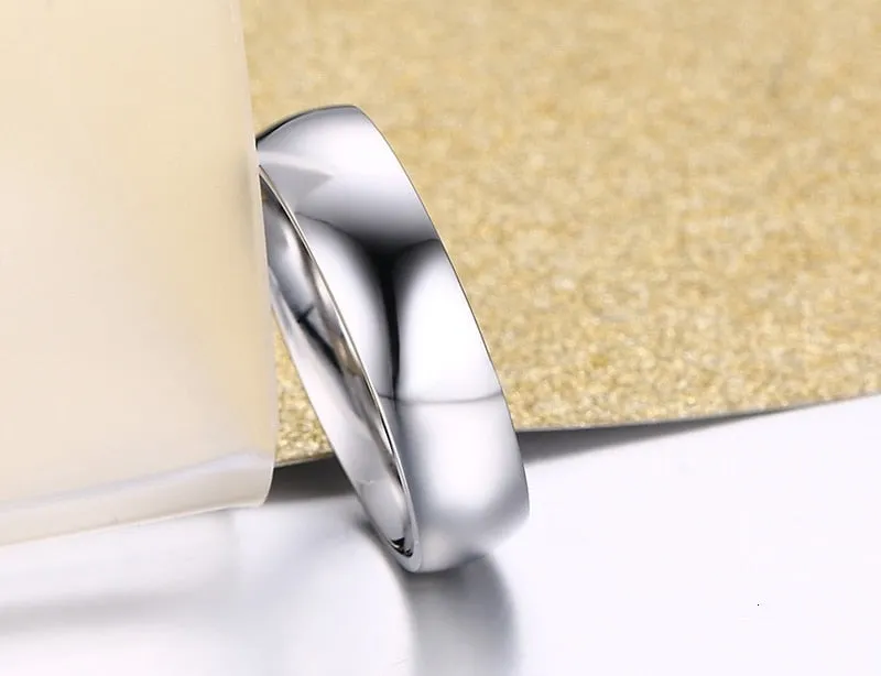 Classic Wedding Ring for Men Women Stainless Steel Jewelry 6mm And 8mm Width