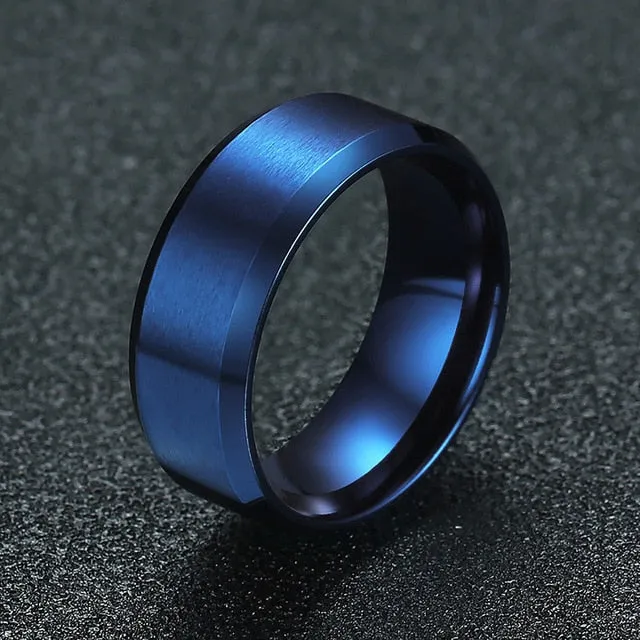 Classic Wedding Ring for Men Women Stainless Steel Jewelry 6mm And 8mm Width