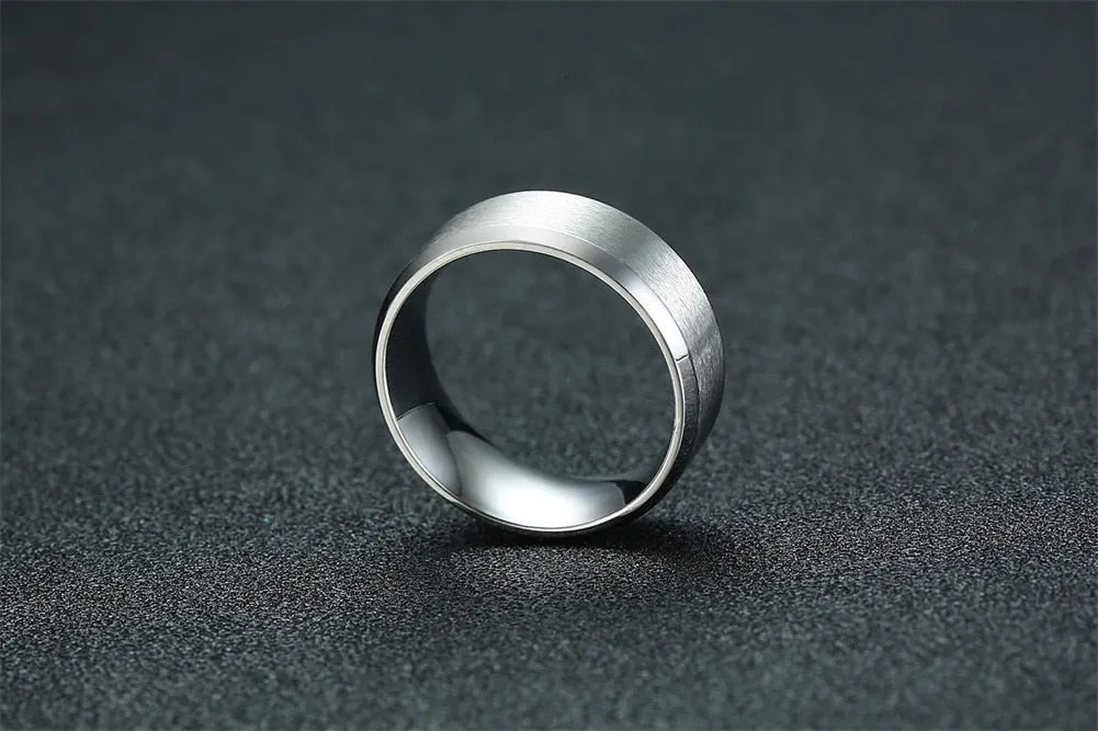 Classic Wedding Ring for Men Women Stainless Steel Jewelry 6mm And 8mm Width